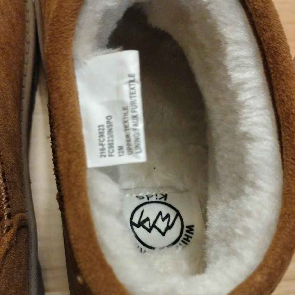 White Mountain Kids Brown Fleece Lined Boots Girl Size 12 🆕